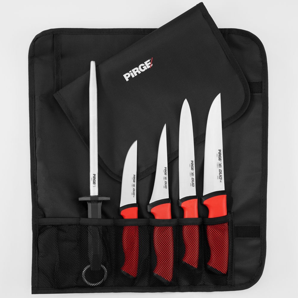 Duo Profesyonel 5'li Çantalı Kurban Bıçak Seti