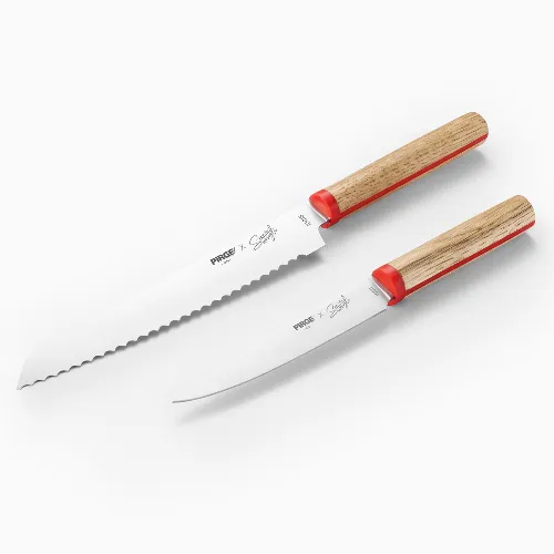 Pirge X Somer Sivrioğlu Sebze & Ekmek 2'li Bıçak Seti