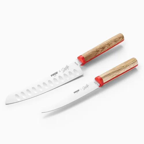 Pirge X Somer Sivrioğlu Sebze & Santoku 2'li Bıçak Seti