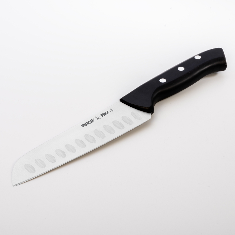 Profi Santoku Messer Wellenschliff 17 cm