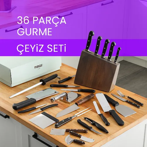 Pirge Çeyizlik Bıçak Seti Gurme – 36 Parça